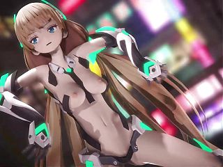 Cute Android Teen Dancing   Gradual undressing (3D HENTAI)