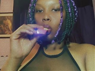 Smoking Fetish - Vaping - Big Tits Ebony Domme Tease - Inhale - Digital Deity Kuro