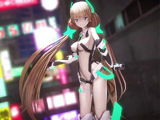 Cute Android Teen Dancing   Gradual undressing (3D HENTAI)